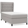 vidaXL Sommier &agrave; lattes de lit avec matelas Gris clair 90x200 cm Tissu