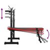 VidaXL Banc de musculation Noir 67 x 126,5 x 111 cm