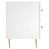 vidaXL Tables de chevet 2 pcs blanc 40x35x47,5 cm bois d&rsquo;ing&eacute;nierie