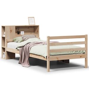 vidaXL Lit biblioth&egrave;que sans matelas 90x200 cm bois de pin massif