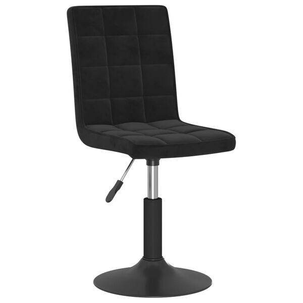 vidaXL Chaises pivotantes &agrave; manger lot de 6 noir velours
