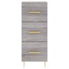 vidaXL Buffet haut Sonoma gris 34,5x34x180 cm Bois d'ing&eacute;nierie