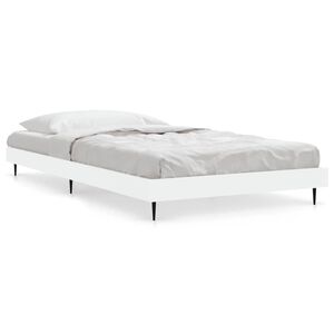 vidaXL Cadre de lit sans matelas blanc 90x190 cm bois d'ing&eacute;nierie