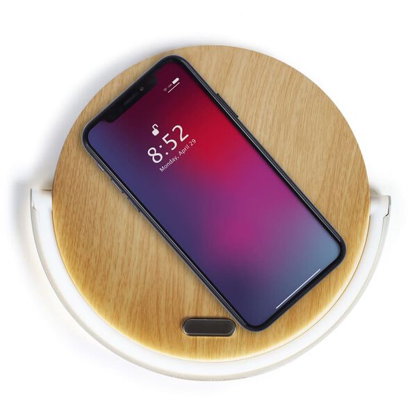 Livoo Lampe de chevet tactile 2 en 1 10 W Bois