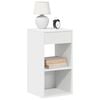 vidaXL Tables de chevet avec tiroir 2 pcs blanc 35x34x66,5 cm