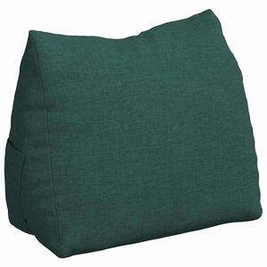 vidaXL Coussin de Dos Vert fonc&eacute; 45 x 20 x 35 cm tissu