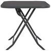 vidaXL Table pliable de jardin Gris 100x75x72 cm Verre et acier