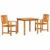vidaXL Ensemble de salle &agrave; manger pour jardin 3 pc Marron