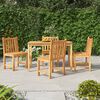 vidaXL Ensemble &agrave; manger de jardin 5pcs Bois de teck massif