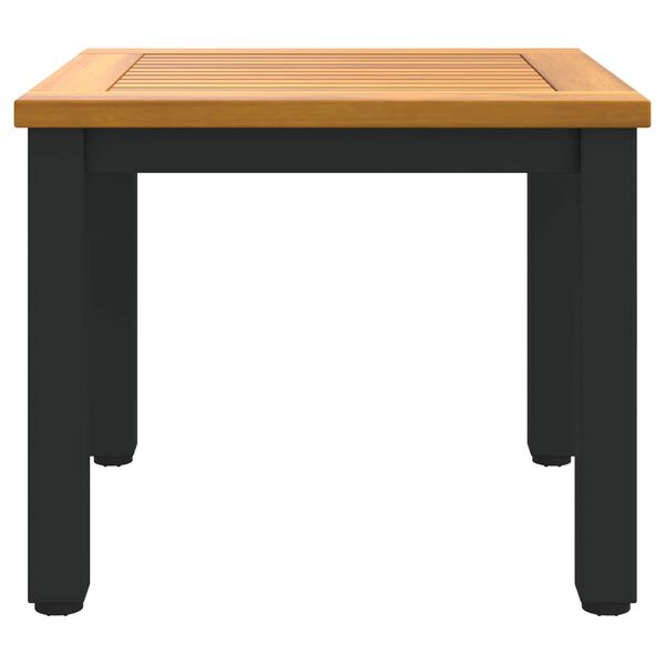 vidaXL Table de jardin Naturel et Noir 45 x 45 x 38 cm