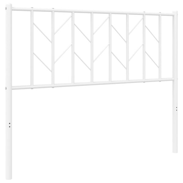 vidaXL T&ecirc;te de lit m&eacute;tal blanc 100 cm