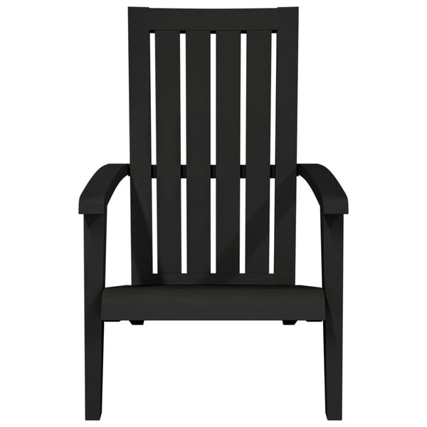 vidaXL Chaise de jardin Adirondack noir polypropyl&egrave;ne