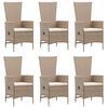 vidaXL Ensemble &agrave; manger de jardin 7 pcs Beige
