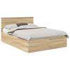 vidaXL Cadre de lit Ch&ecirc;ne Sonoma 150 x 200 cm Bois d'ing&eacute;nierie