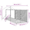 vidaXL Chenil d'ext&eacute;rieur pour chiens avec toit argent&eacute; 2x6x2,5 m