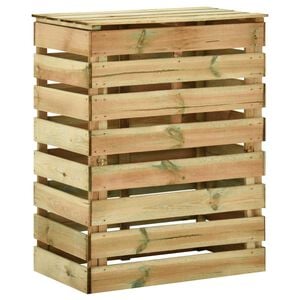 vidaXL Composteur de jardin &agrave; lattes 80x50x100 cm Bois de pin impr&eacute;gn&eacute;