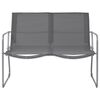 vidaXL Salon de jardin 4 pcs Tissu et acier Gris