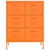 vidaXL Armoire &agrave; tiroirs Orange 80x35x101,5 cm Acier
