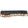 vidaXL Ensemble de canap&eacute;s d'ext&eacute;rieur 7 pc Naturel et Anthracite