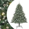 vidaXL Sapin de No&euml;l artificiel Vert 210 cm PVC, plastique et acier