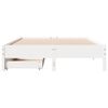 vidaXL Cadre de lit sans matelas blanc 140x200 cm bois de pin massif