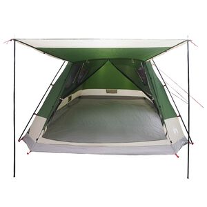 vidaXL Tente Cabane avec toit Vert 12-Personnes Polyester et Acier
