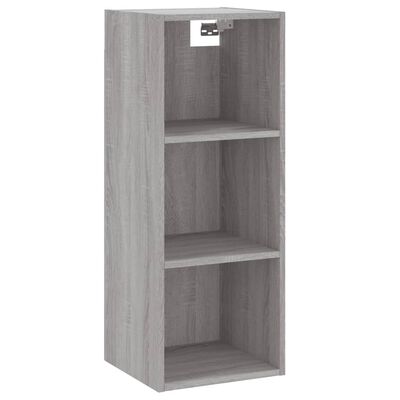 vidaXL Buffet haut Sonoma gris 34,5x34x180 cm Bois d'ingénierie