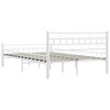 vidaXL Cadre de lit sans matelas blanc m&eacute;tal 140x200 cm