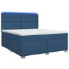 vidaXL Lit boxspring avec matelas Bleu 160 x 200 cm Tissu
