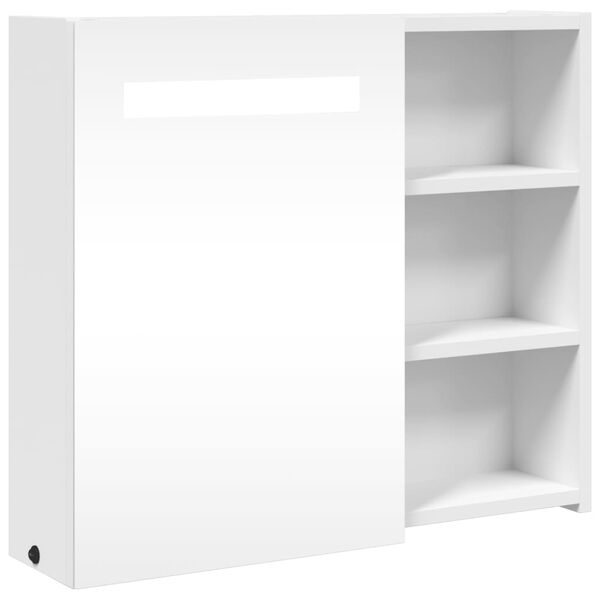 vidaXL Armoire de salle de bain &agrave; miroir avec LED blanc 60x13x52 cm
