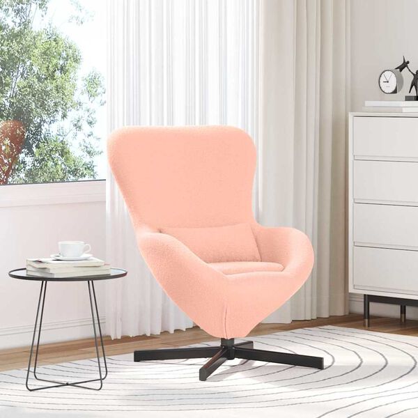 vidaXL Fauteuil &oelig;uf Rose 63 x 73 x 90 cm tissu