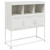 vidaXL Buffet blanc 100,5x39x107 cm acier