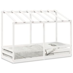 vidaXL Lit pour enfants sans matelas blanc 75x190 cm bois pin massif