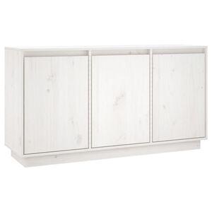 vidaXL Buffet Blanc 111x34x60 cm Bois massif de pin