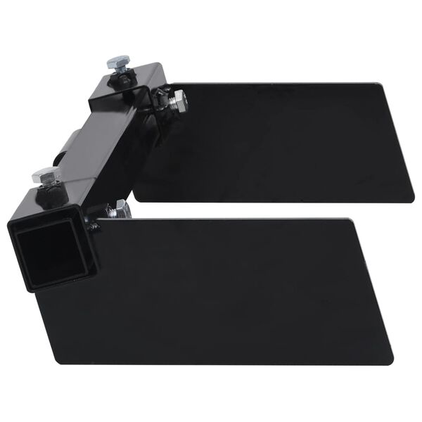 vidaXL Adaptateur de chasse-neige pour tondeuse &agrave; gazon Noir