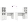 vidaXL Bureau avec tiroir 2 pcs Blanc