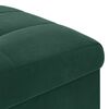 vidaXL Pouf de rangement Vert fonc&eacute; 40 x 40 x 45 cm Velours