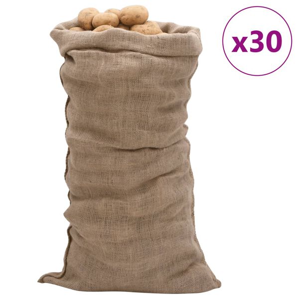 vidaXL Sacs en jute 30 pcs 65x135 cm 100 % jute 220 g/m&sup2;