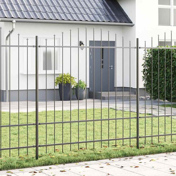 vidaXL Cl&ocirc;ture de jardin 5 pcs Gris 170 x 215 cm