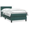 vidaXL Sommier &agrave; lattes de lit et matelas vert fonc&eacute; 80x210 cm velours