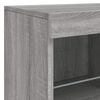 vidaXL Buffet avec lumi&egrave;res LED sonoma gris 202x37x67 cm