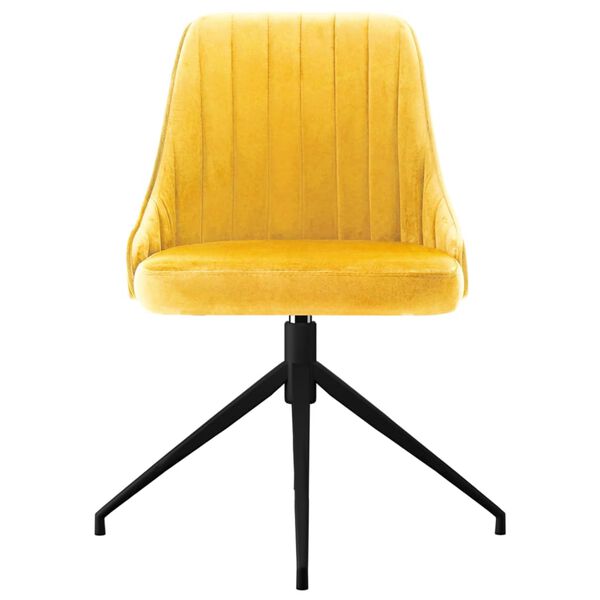 vidaXL Chaises &agrave; manger lot de 6 jaune velours