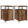 vidaXL Cabinet de chevet 2 pc Vieux bois Bois d'ing&eacute;nierie