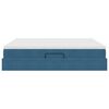 vidaXL Lit avec rangement et matelas Bleu fonc&eacute; 200 x 200 cm Velours