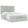 vidaXL Cadre de lit ottoman avec matelas gris clair 140x200 cm velours