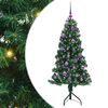 vidaXL Arbre de No&euml;l artificiel d'angle Vert 150 cm PVC et m&eacute;tal