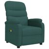 vidaXL Fauteuil de massage Vert fonc&eacute; Tissu