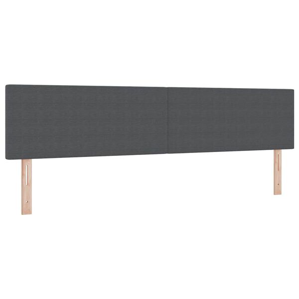 vidaXL Tête de lit avec tête de lit Gris foncé 200 cm Cuir synthétique