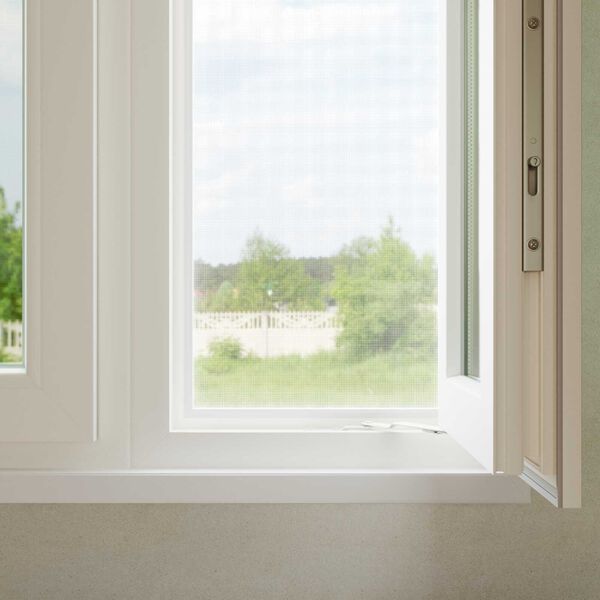 vidaXL Moustiquaire Blanc 112 x 2000 cm Acier