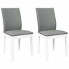 vidaXL Chaises &agrave; manger coussins 2 pcs blanc bois massif caoutchouc